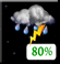 Tonight: A chance of showers and thunderstorms before 10pm, then showers and thunderstorms between 10pm and midnight, then a chance of showers and thunderstorms. Mostly cloudy, with a low around 63. Southeast wind around 8 mph, with gusts as high as 18 mph. Chance of precipitation is 80%. New rainfall amounts between a quarter and half of an inch possible. Tonight: Chance Showers And Thunderstorms