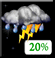 Monday Night: Slight Chance Showers And Thunderstorms